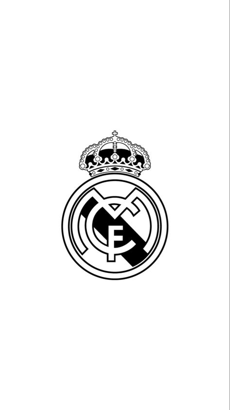 Real Madrid Black And White, Real Madrid Logo Wallpapers, Logo Real Madrid, Real Madrid Wallpaper, Madrid Aesthetic, Madrid Logo, Bayer Munich, Football Tattoo, Real Madrid Logo