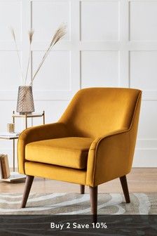 Yellow Armchair Living Room, Modern Living Room Chairs, Yellow Accent Chairs, Luxury Sofa Living Room, Chairs Living Room, Living Room Dimensions, Office Inspo, Cozy Chair, Living Room Sofa Design