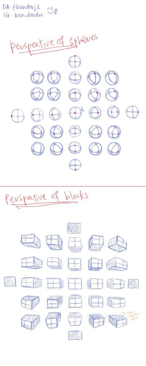 Sphere Perspective Drawing, Practice Drawing Shapes, Space Perspective, Art Fundamentals, Geometric Shapes Drawing, Draw Reference, Perspective Drawing Lessons, 얼굴 드로잉, I Am Learning