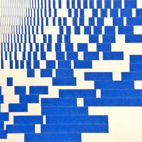 Gustavo Munoz on Instagram: "Yūgen.  Algorithmic art capturing precise rhythmic patterns. Made with code in Processing. Pen plotted on Axidraw. Archival ink on paper.  #algorithmicart #inkonpaper #penonpaper #blueart #analogart" Processing Code, Algorithm Design, Rhythmic Pattern, Computer Art, Code Art, Grid Design, Music Design, Visual Diary, Ink On Paper