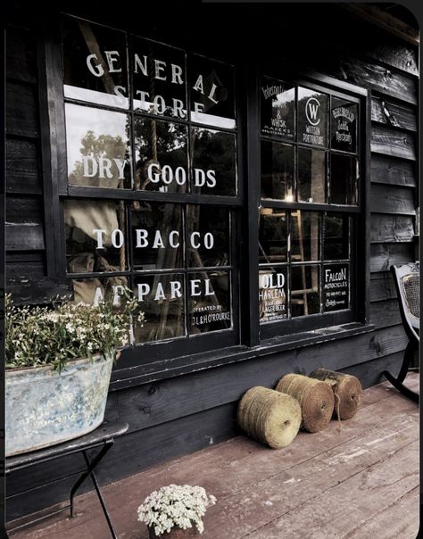 Old General Store Aesthetic, Opening A General Store, Country General Store, Rustic Store Fronts, Modern General Store Ideas, Country Market General Store, Country Store Aesthetic, General Store Branding, Farm Store Aesthetic