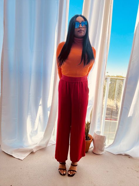 Velma Costume Pants, Velma Outfit, Cosplay Aesthetic, Velma Costume, Scooby Doo Costumes, Mystery Incorporated, Velma Cosplay, Velma Scooby Doo, Orange Outfits