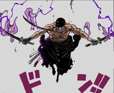 Minority Hunter Zoro, Zoro King Of Hell Wallpaper, Zoro Manga Color, Zoro King Of Hell, Zoro Wano, King Of Hell, Straw Hat Pirates, Zoro Roronoa, One Piece Tattoos