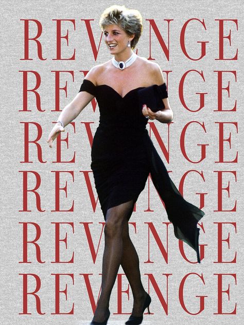 "Princess Diana Revenge Dress Design" Pullover Sweatshirt for Sale by callmesewer | Redbubble Lady Diana Style Outfits, The Revenge Dress, Princes Diana Revenge Dress, Princess Diana Poster, Revenge Dress, Princess Diana Versace Dress, Princess Diana Crewneck, Princess Diana Harvard Sweatshirt, Diana’s Revenge Dress