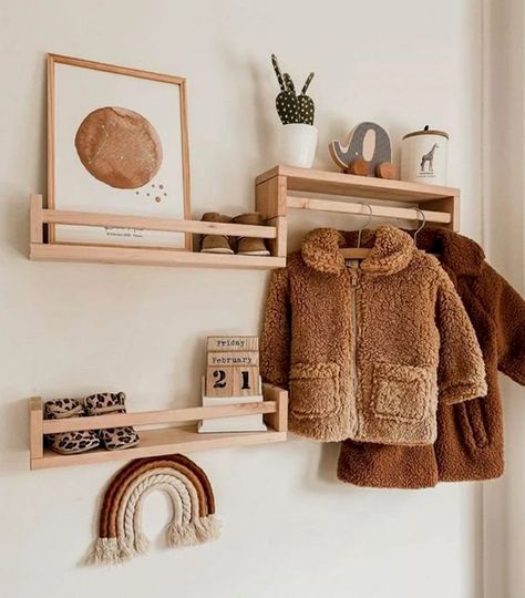 #diy #laundryroomdecor #laundry Kids Room Shelves, Baby Nursery Inspiration, Girl Nursery Room, Nursery Room Design, Nursery Shelves, Baby Room Inspiration, Nursery Room Inspiration, Montessori Baby, Baby Room Design