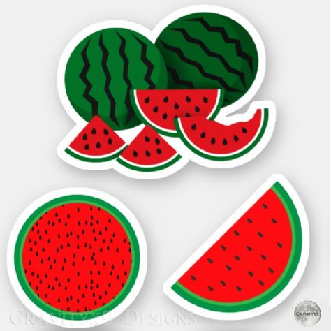 Stickers Laptop Ideas, Watermelon Wedges, Laptop Ideas, Watermelon Crafts, Watermelon Wedge, Watermelon Patch, Watermelon Cake, Book Stickers, Monthly Baby Photos