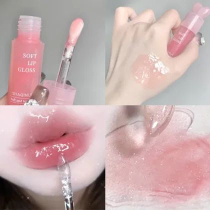 Makeups Chinese Lip Gloss, Beautiful Makeup Products, Cute Lip Glosses, Brightening Lips, Cute Makeup Products, Glittery Lip Gloss, Good Makeup Products, Korean Lip Gloss, Aliexpress Makeup