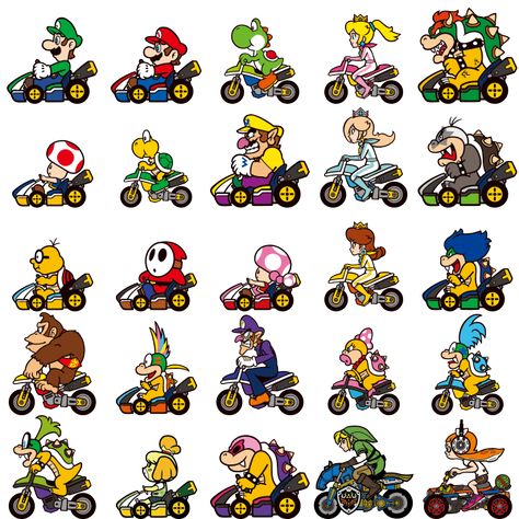 Mario Kart 8 Deluxe character avatars  #MarioKart8 #Nintendo #videogames Mario Kart Image, Mario Kart 8 Deluxe Characters, Mario Kart Drawing, Mario Kart Art, Pixel Art Mario, Mario Kart Characters, Image Pixel Art, Nintendo Mario Bros, Super Mario Kart