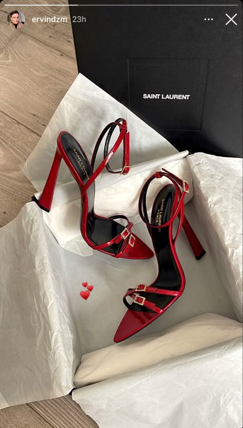 Saint Laurent, YSL, Heels, Saint Laurent heels, YSL heels, luxury heels, designer heels, luxury lifestyle Ysl Red Heels, Heals Aesthetics, Designer Shoes Aesthetic, Designer Heels Aesthetic, White Dress Red Heels, Red Heels Aesthetic, Red Heels Outfit, Heels 2024, Heels 2023