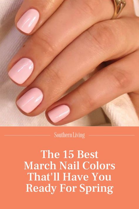 When choosing a new nail color, say goodbye to dark, cozy shades and hello to hues that feel festive for the season, such as pretty pastels, flattering neutrals, and bright pops of color. #springmanicure #springnails #southernbeauty Soft Spring Nails, Vacation Nail Colors Beach, Best Spring Nail Colors 2024, True Spring Nail Polish, Light Spring Nail Polish, Nail Polish Colors Spring 2024, Spring Nails 2024 Opi, Essie Penny Talk, Essie Lilacism