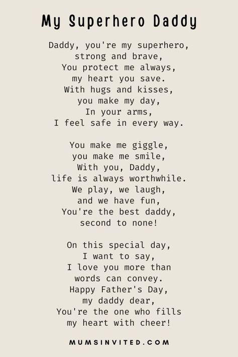 28 Heartfelt Father's Day Poems To Celebrate Our Unsung Heroes Letters For Father's Day, Poems For Father’s Day, Father’s Day Poem, Poem On Father, My Father Is My Hero, Father Day Quotes, Grandparent Quotes, Son Poems, Father Poems