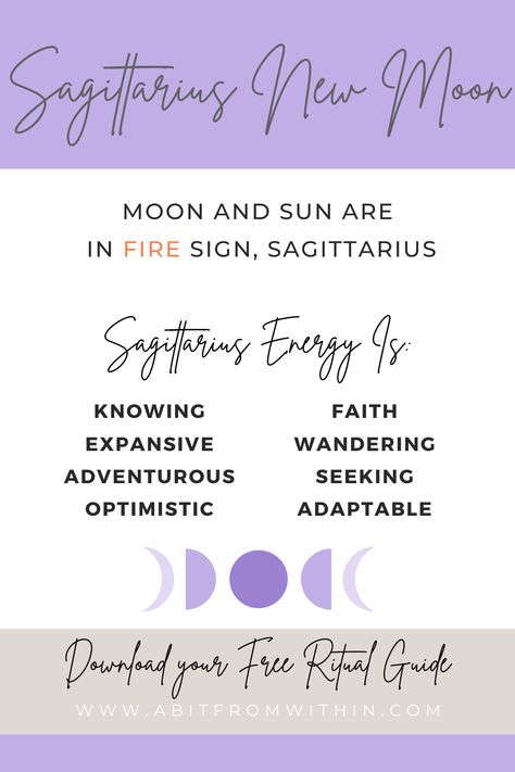 New Moon Sagittarius, Sagittarius New Moon, Moon Sagittarius, New Moon Meaning, New Moon In Sagittarius, Sagittarius Energy, Zodiac Crystals, Moon Magick, Moon Rituals