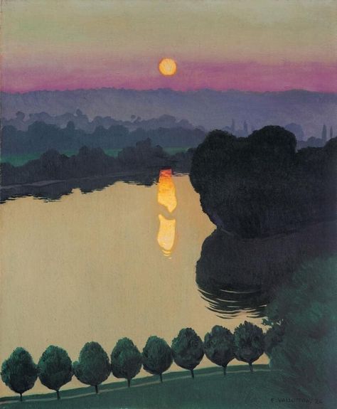 Felix Vallotton, Moonlight Painting, Magic Realism, Post Impressionism, Classic Paintings, Art Abstrait, Artist Art, Impressionism, Art Inspo