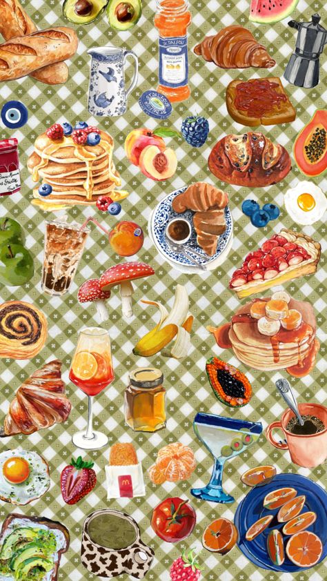 breakfast brunch aesthetic food table spread background Food Astethic, Breakfast Party, Food Table, Aesthetic Food, Breakfast Brunch, Pastel, Christmas