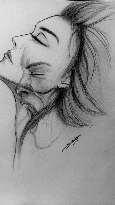 Drawings With Meaning, Art Du Croquis, Pencil Sketch Images, Person Drawing, Meaningful Drawings, Cool Pencil Drawings, Meaningful Art, Hur Man Målar, Easy Drawings Sketches