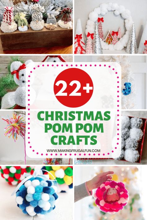 22+ Pom Pom Christmas Crafts Pom Pom Christmas Tree Ornaments, Crafts With Mini Pom Poms, Pom Pom Christmas Tree Craft, Xmas Pom Pom Ideas, Small Pom Pom Crafts, Pom Pom Christmas Baubles, Pom Pom Christmas Craft, Diy Pom Pom Christmas Decorations, Pom Pom Animals Tutorial