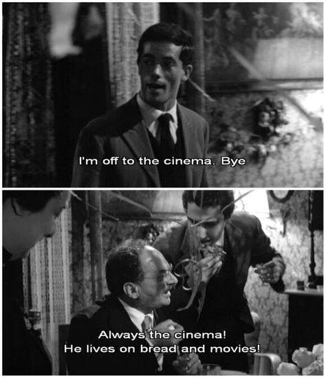 cinema bread movies pão Cinephile Quotes, Rocco And His Brothers, Old Movie Quotes, Cinema Lover, Best Movie Lines, Luchino Visconti, Cinema Quotes, Disney Songs, The Cinema