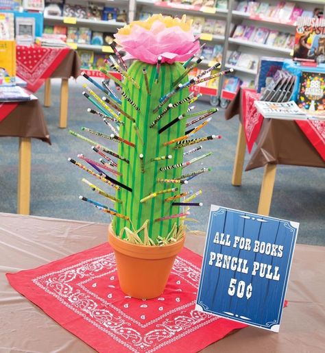 Fiesta Fundraiser Ideas, Mexican Classroom Decor, Book Fair Themes Library Displays, Bookfair Themes, Western Classroom, Fiesta Theme Book Fair, Fiesta Book Fair, Spring Book Fair Themes, Western School Theme