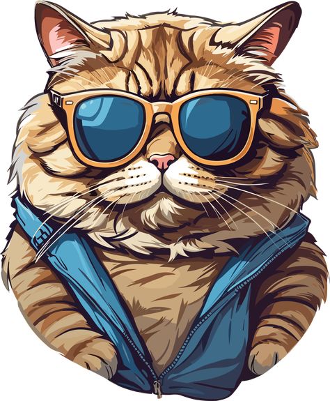 Paws of Plumpness Presenting the Captivating Chubby Cat AI Generative Cool Shades, Splash Art, Cat Vector, Cat Fashion, Art Png, Jolie Photo, 로고 디자인, Cat Art, Animal Drawings