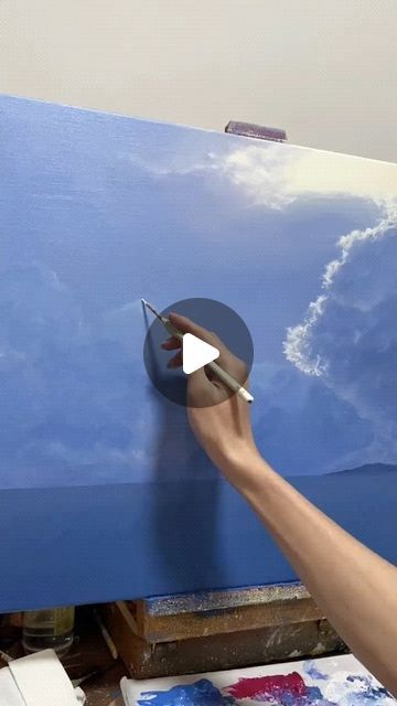 Cloud Painting Acrylic, Painting Techniques Art, Tips For Artists, Painting Clouds, Slowed Reverb, Kali Uchis, January 29, Cloud Painting, Beginner Painting