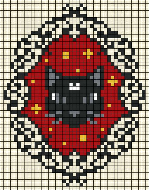 Beaded Halloween Patterns, Soot Sprite Alpha Pattern, Raven Alpha Pattern, Pixel Art For Cross Stitch, Cross Stitch Patterns Goth, Radiohead Alpha Pattern, Dnd Cross Stitch Patterns Free, Cat Tapestry Crochet Pattern, Dark Academia Cross Stitch