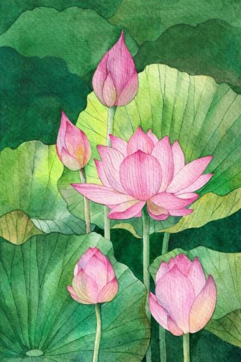 Flower Art Watercolor, Doodle Zen, Abstract Lotus, Lotus Artwork, Bild Gold, Lotus Drawing, Watercolor Lotus, Mandala Lotus, Lotus Flower Pictures