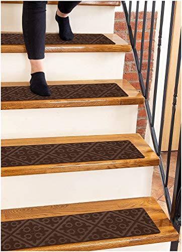 Indoor Steps, Slippery Stairs, Stairway Carpet, Wood Stair Treads, Indoor Railing, Carpet Treads, Carpet Stair Treads, Wood Steps, Stair Mats