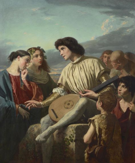 Thomas Couture - Troubadour Delacroix Paintings, Albert Joseph Moore, Jules Breton, Richard Dadd, Thomas Couture, The Troubadour, Corpus Museum, Franz Xaver Winterhalter, John William Godward