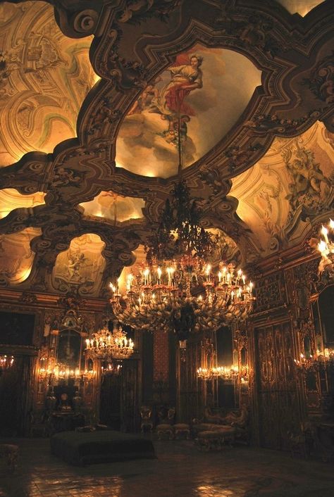 Castle Aesthetic, Palermo Sicily, Royal Aesthetic, Baroque Architecture, Gold Aesthetic, Jigsaws, The Ceiling, Beautiful Architecture, Pretty Places