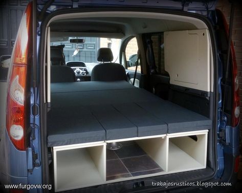 Van Bed Ideas, Renault Kangoo Camper, Caddy Maxi Camper, Van Fitout, Vw Caddy Camper, Vw Conversions, Vw Caddy Maxi, Kangoo Camper, Mercedes Camper