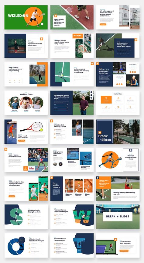 Tennis Sport PowerPoint Template. 40+ Unique Slides. Sports Powerpoint Template, Sports Ppt, Sports Presentation, Liquid Iv, Tennis Academy, Pitch Presentation, Interactive Pdf, Ppt Template Design, Ppt Slides