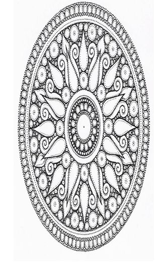 oval mandala, would love this on the inside of my arm, but lots of the details filled in with black Oval Mandala Design, Oval Mandala, Bohemian Diy, Bed Stuy, Design Tattoo, Zentangle Patterns, Zentangle Art, Drawing Videos, Mandala Pattern