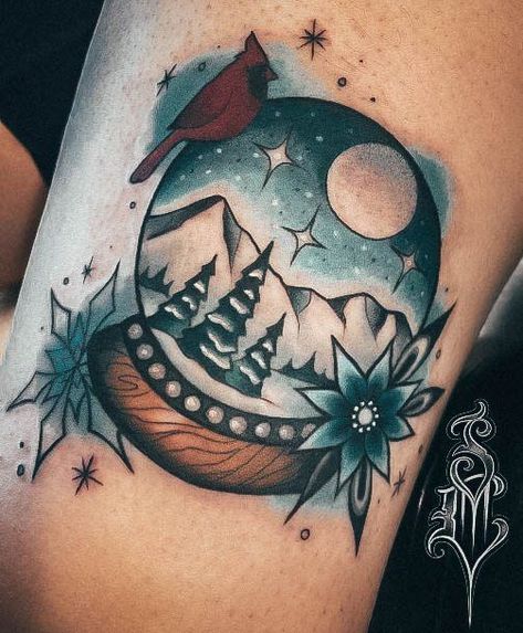 Snow Globe Tattoo, Snowglobe Tattoo, Old Style Tattoos, Anniversary Tattoo, Globe Tattoos, Sleeve Ideas, Sleeves Ideas, Snow Globe, Beautiful Tattoos