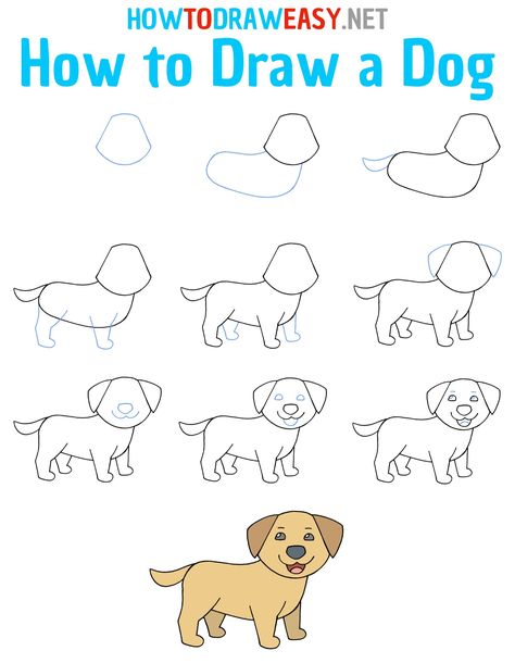 How to Draw a Dog Step by Step #Dog #DogDrawing #Dogs #Doggy #Puppy #EasyDogDrawing #DrawingTutorials #ArtWork #DrawingforKids Dog Doodles Simple Step By Step, Cat And Dog Drawing Easy, How To Draw A Puppy Step By Step, Step By Step Dog Drawing, Painting Dog Easy, How To Draw A Puppy Easy, Aspen Drawing, How To Draw Dogs Step By Step, How To Draw A Puppy