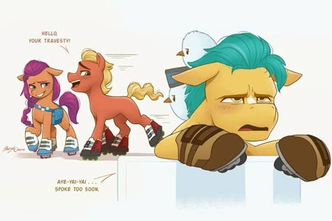 Hitch X Sunny, Apple Jacks, Mlp Memes, Mlp Fan Art, Pony Pictures, My Little Pony Comic, Mlp Art, My Little Pony Drawing, Mlp Pony