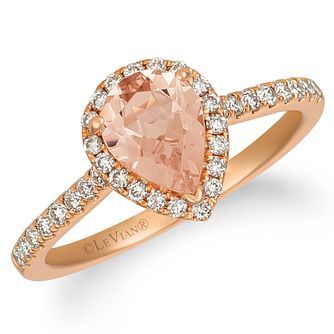 Expensive Engagement Rings, Peach Morganite Ring, Levian Jewelry, Marquise Diamond Engagement Ring, Diamond Jewelry Set, Peach Morganite, Rose Gold Morganite, Accesories Jewelry, Celebrity Engagement Rings