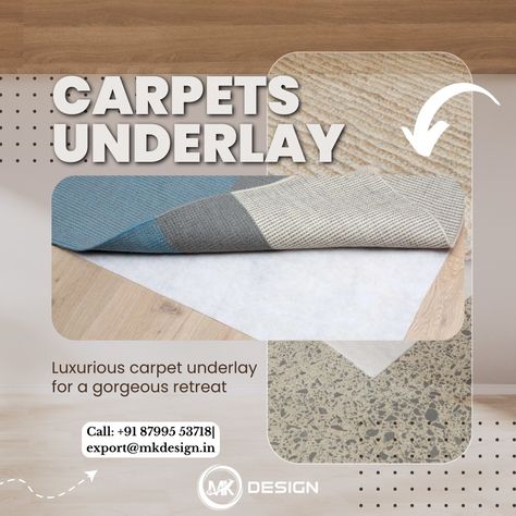 Transform your home into a gorgeous retreat with MK Design’s luxurious carpet underlay! Available in 10mm, 12mm, and foam varieties, our underlay provides unparalleled comfort and durability, creating the ideal foundation for your carpets. Experience a plush sensation underfoot and exceptional quality that lasts. Elevate your space with confidence and enjoy the best in carpet underlay. #MKDesign #CarpetUnderlay #HomeComfort #GarmentCompany #LuxuryInteriors #PlushSensation #DurableQuality #Hom... Carpet Underlay, Elegant Living, Luxury Interior, Foundation, With Confidence, Carpet, Confidence, Flooring, Pins