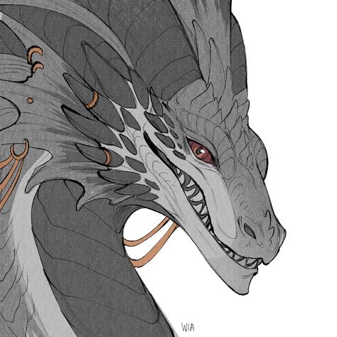 Snarling Dragon Reference, Dragon Looking Down, Green Dragon Drawing, Dragon Mouth Reference, Cool Dragon Designs, Dragon Art Base, Dragon Reference Pose, Dragon Reference Sheet, Dragon Reference Drawing