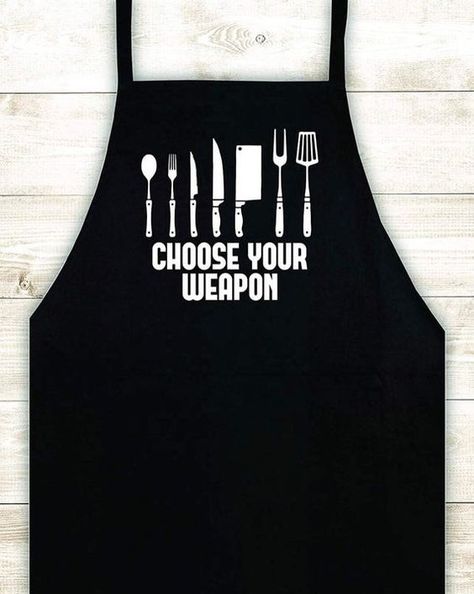 A great grilling apron idea! Funny Aprons For Men, Customised Aprons, Grilling Apron, Custom Apron, Student Teacher Gifts, Moms Cooking, Funny Aprons, Grill Apron, Cool Aprons