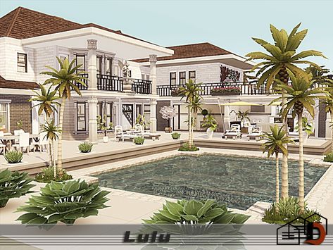 Sims 3 Mansion, Sims 4 Cc Furniture Living Rooms, Lotes The Sims 4, Malibu House, The Sims 4 Lots, Luxurious Mansion, Sims 4 Tsr, Sims 4 House Building, House Games