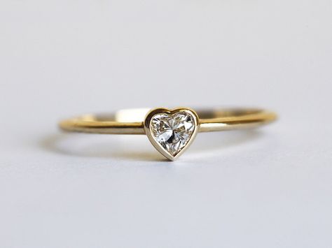 Heart engagement rings