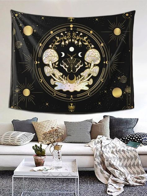 Mushroom Hippie Tapestry Moth Gothic Witchy Gifts Wall Hanging Sun Moon Wall Tapestry for Bedroom Living Room Dorm Aesthetic Wall Decor 60x50in Aesthetic Room Decor Tapestry, Dorm Aesthetic, Tapestry For Bedroom, Witchy Room, Aesthetic Wall Decor, Witchy Gifts, Hippie Tapestry, Living Room Dorm, Tapestry Bedroom