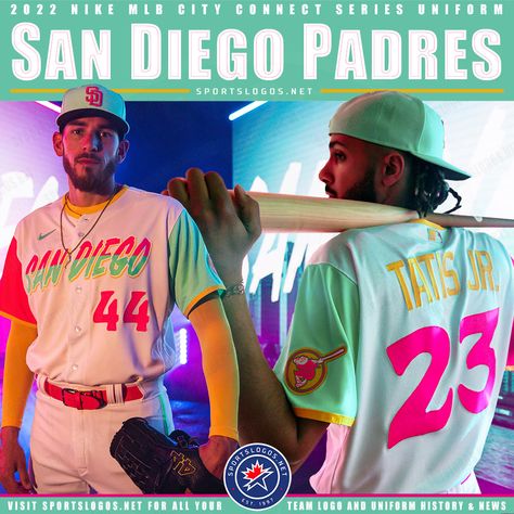 San Diego Padres City Connect, Padres City Connect, Sd Logo, Jersey Font, Batting Helmet, New Era Logo, The Friendship, Mlb Teams, San Diego Padres