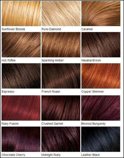 My fav is copper shimmer Red Hair Color Chart, Carmel Blonde, Loreal Hair, Makeup Tip, Dark Auburn, Hair Color Chart, Dark Mahogany, Angled Bob, Beauty Remedies