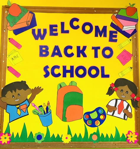 Welcome Back To School Bulletin Boards Preschool Decorating Ideas, Welcome Chart For School Decoration, Welcome Chart For Preschool, Welcome Chart Ideas For Classroom, Welcome Charts For School, Welcome Back School Ideas, Welcome Chart Ideas, Welcome Boards For School, Welcome Board For Preschool