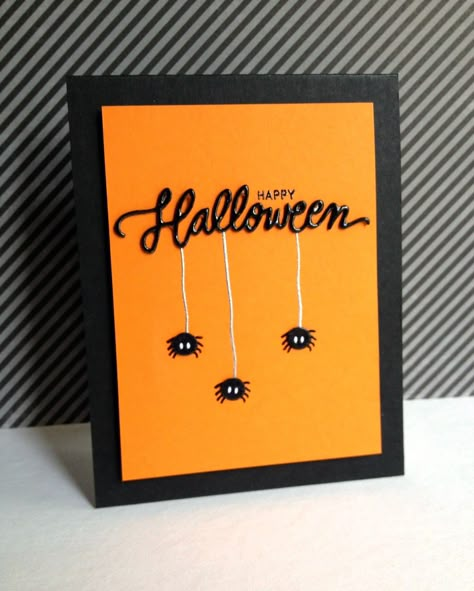 Creation by Lisa Adessa using Simon Says stamp Exclusives.  Stamptember 2014 Simple Halloween Cards Handmade, Halloween Card Ideas Handmade, Simple Halloween Cards, Diy Halloween Cards Ideas, Halloween Cards Handmade Ideas Easy, Halloween Handmade Cards, Halloween Cards Ideas, Halloween Card Diy, Halloween Cards To Make