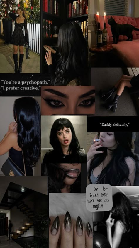 #black#blackcat#blackhair#collage#moodboard#inspiration#tumblr#aesthetic#darkaurora#darkeyemakeup#blacklipstick#grunge#blackcatenergy#collagewallpaper#wallpaper Black Cat Energy Aesthetic, Black Cat Energy, Cat Energy, Energy Aesthetic, Collage Moodboard, Moodboard Inspiration, Tumblr Aesthetic, New Era, Black Cat