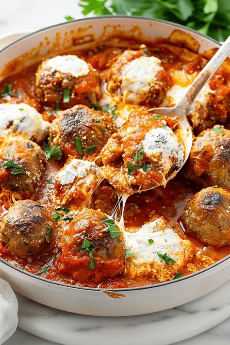 Ricotta Meatballs - Recipes, Tasks & Tools Meatballs Recipe No Breadcrumbs, Tortellini With Meatballs, Ricotta Meatball Recipes, Meatballs With Ricotta Cheese, Meatball Ricotta, Meatballs Ricotta, Juicy Meatball Recipe, Ricotta Meatballs, Meatballs Recipes