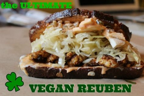 Tofu Egg Salad, Vegan Reuben, Adventurous Recipes, Vegan Sandwich Recipes, Vegan Worcestershire Sauce, Gourmet Sandwiches, Reuben Sandwich, St Patricks Day Food, Vegan Style