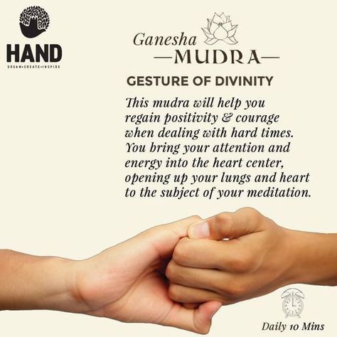 Ganesha Mudra Hands, Ganesha Meaning, Healing Mudras, Ganesha Mudra, Mudras Meanings, Hand Mudra, Yoga Sanctuary, Pranayama Yoga, Chakra Chart